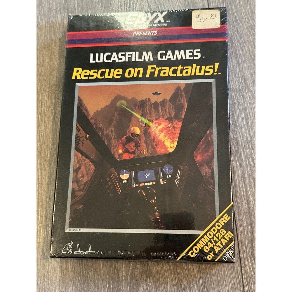 Vintage Rescue On Fractalus Lucasfilm Epyx Commodore 64 Atari Disk NEW Sealed
